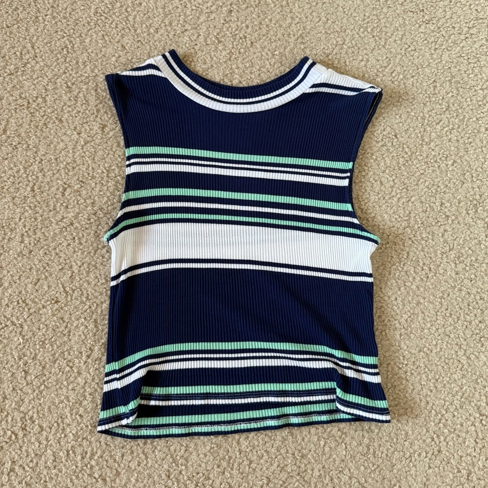H&M Ribbed Striped Sleeveless Top